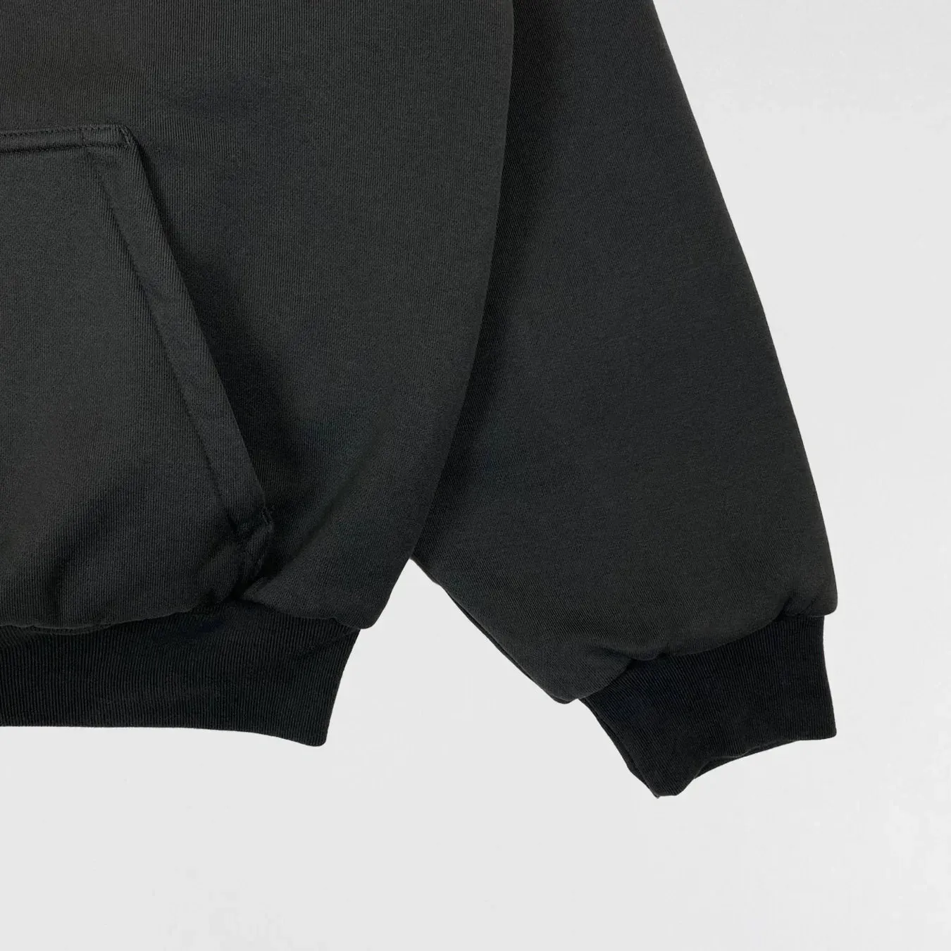 Yeezy Gap Engineered by Balenciaga Logo Shrunken Hoodie - Black